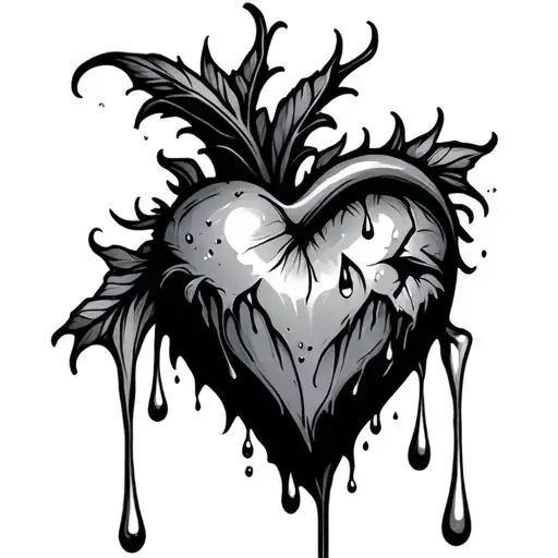A Heart With Tears Dropping