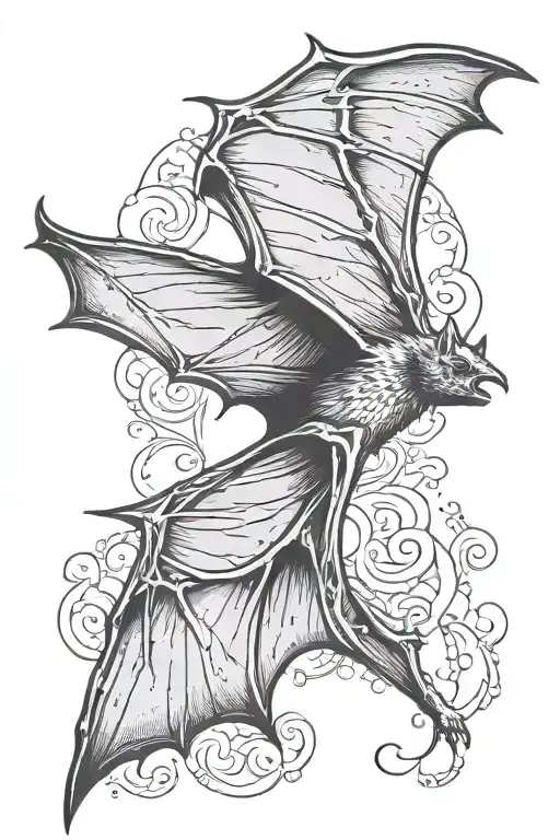 Bat Flying