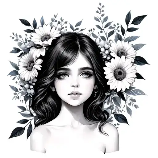 Girl With Flowers