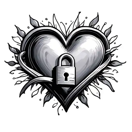 Heart With Infinity Lock And Key