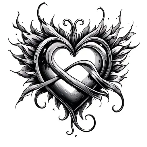 Heart With Infinity Symbol Drawn