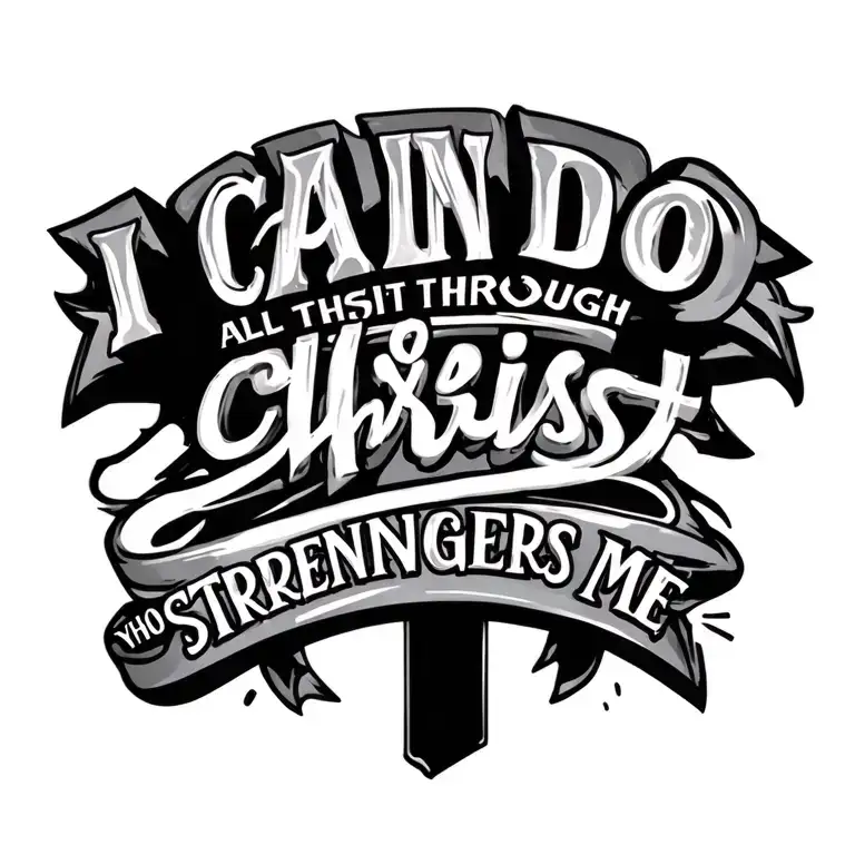Cross With Words I Can Do All Things Through Christ Who Strengthens Me