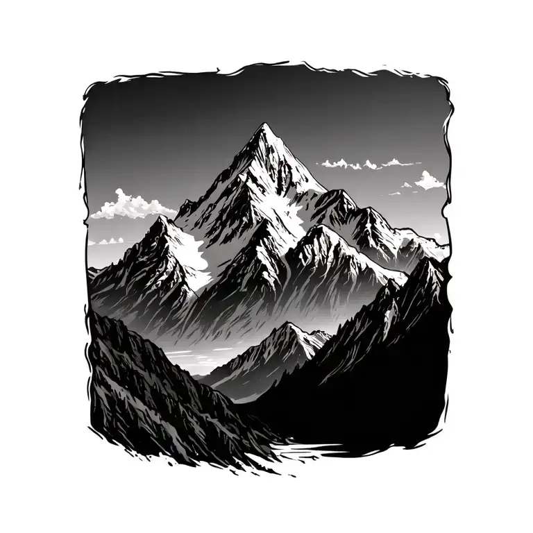 Mountain Tattoo Design