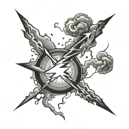 Lightning Bolt With Delicate Details Inspired