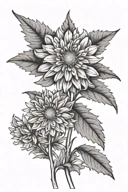 Aster Flower With Stem