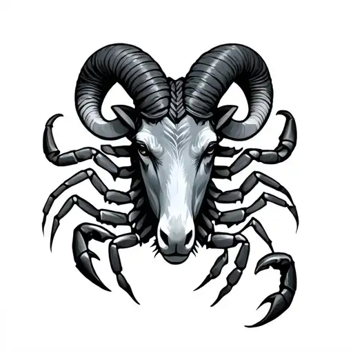 Aries Ram With A Scorpion Wrapped