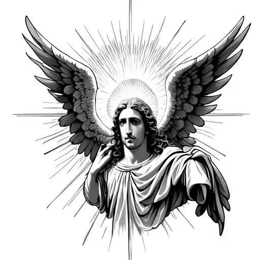 Angel Gabriel With A Sun Shining