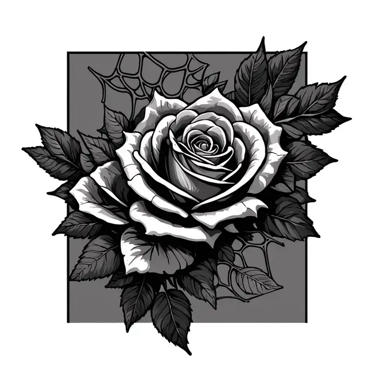 Wrist Tatto With Roses And Webs