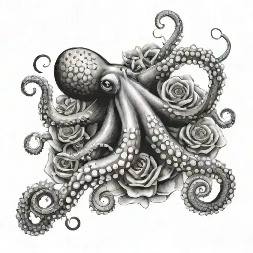 Octopus And Rose