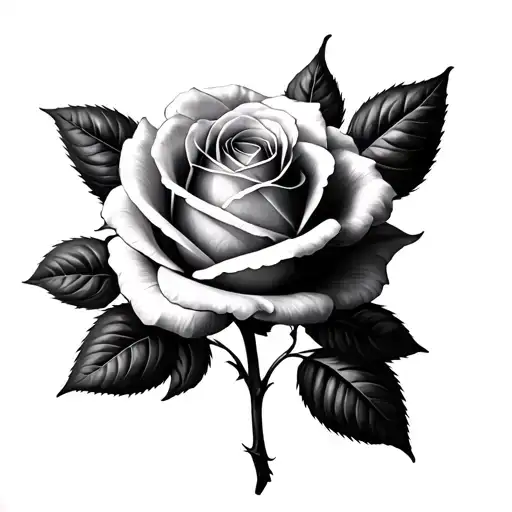 Tiny Rose On Female Chest