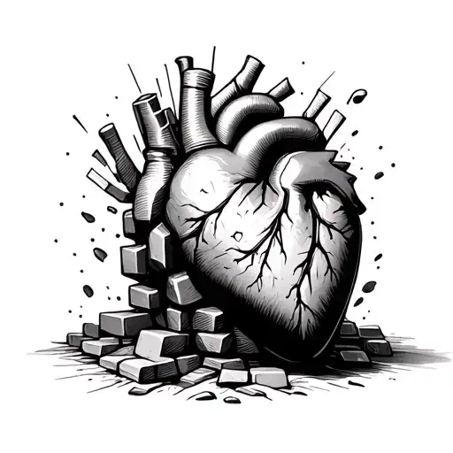 Heart Being Made With Bricks