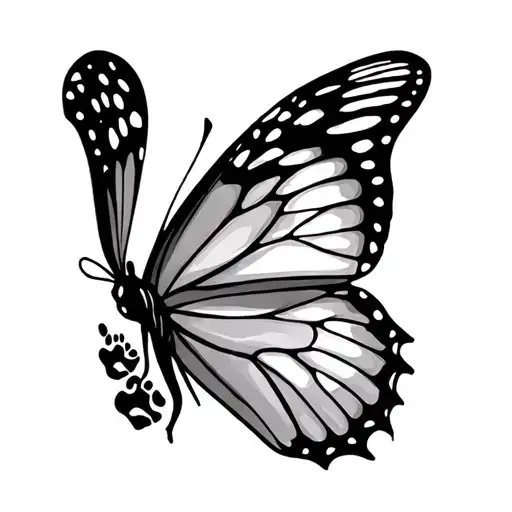 Paw Print Butterfly