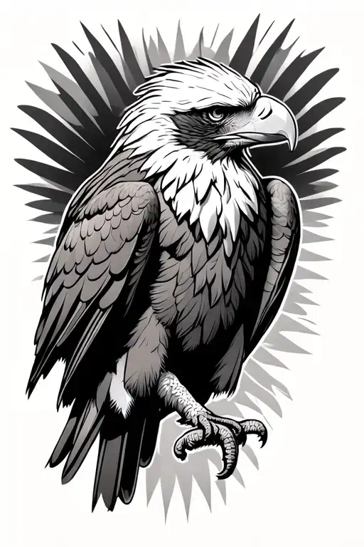 Syrian Eagle Perched