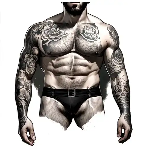 Outline Of Man In A Jockstrap