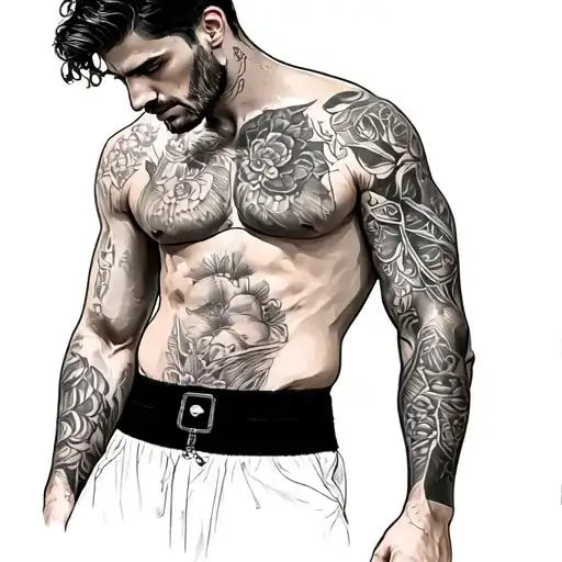 Line Art Of Man In A Jockstrap