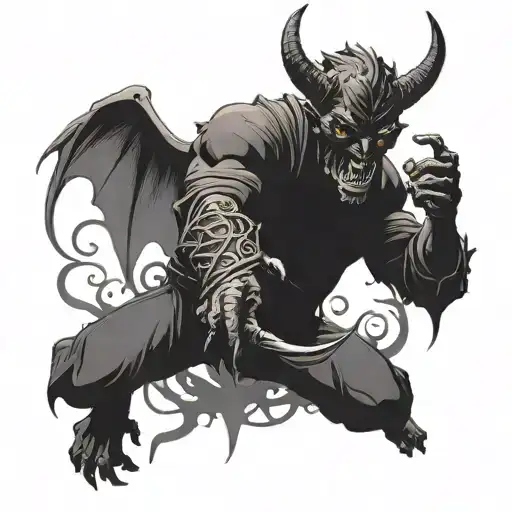 Demon Repelled By A Child Silhouette