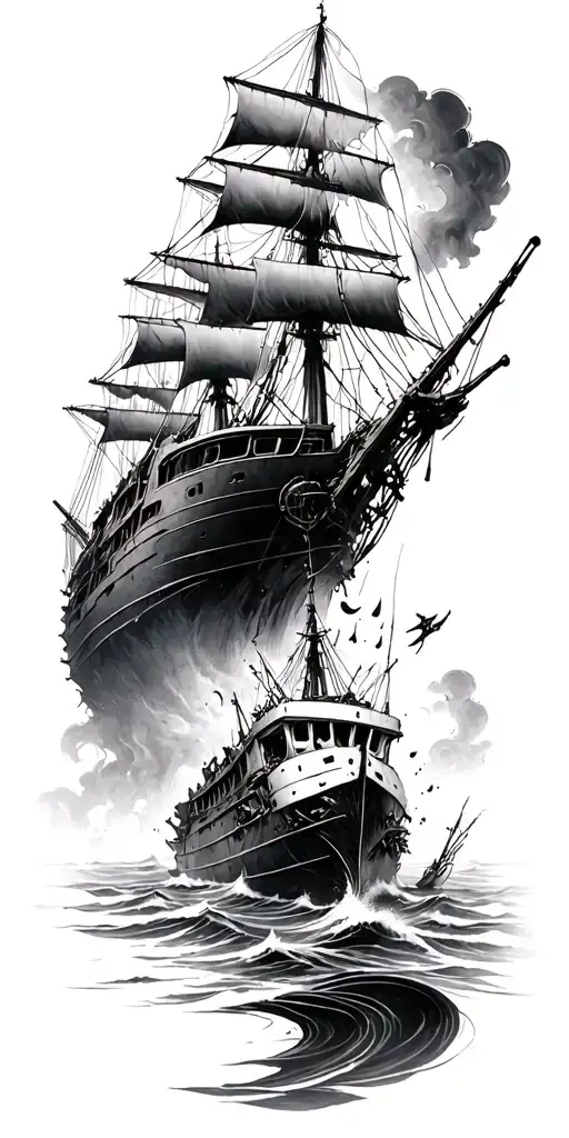 Deep Sea Ship Wreckage