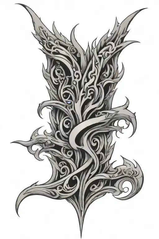 Tribal Flame Sleeve
