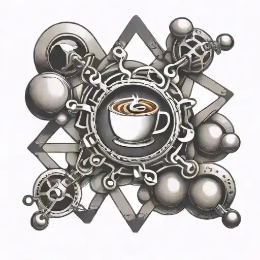 Caffeine Molecule Surrounded