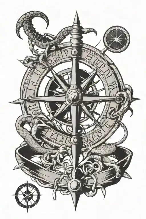 Posaidon Compass Steering Wheel Scorpion And Life