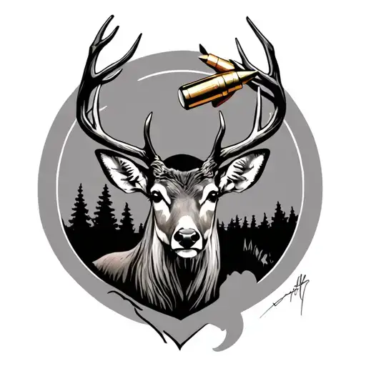 Deer With Bullet Going Through Head