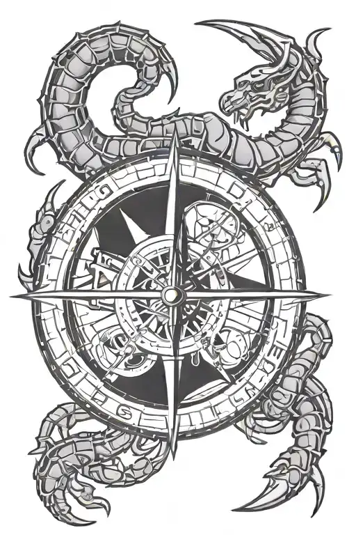 Posaidon God Compass Steering Wheel Scorpion