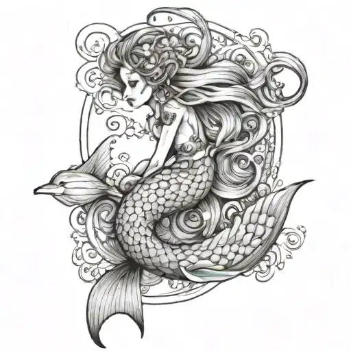 Big Tail Of Mermind Girl