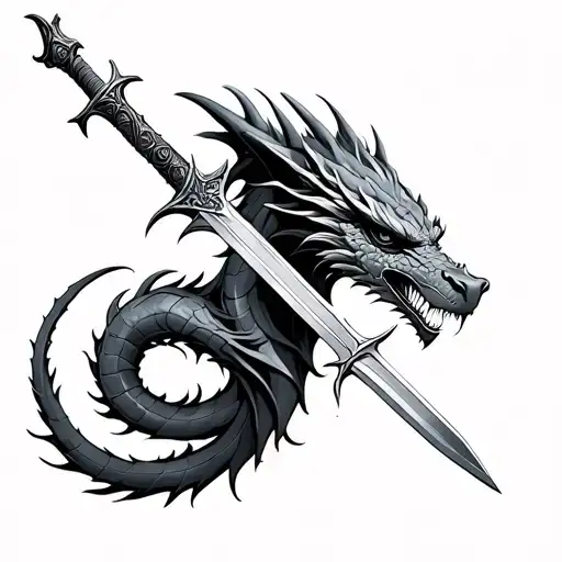 Dragon With Sword