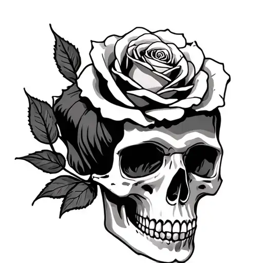Rose With Skull