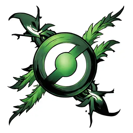 Green Lantern Logo And The Other Lantern Corp Logos Intertwined Down My Arm Like A Vine