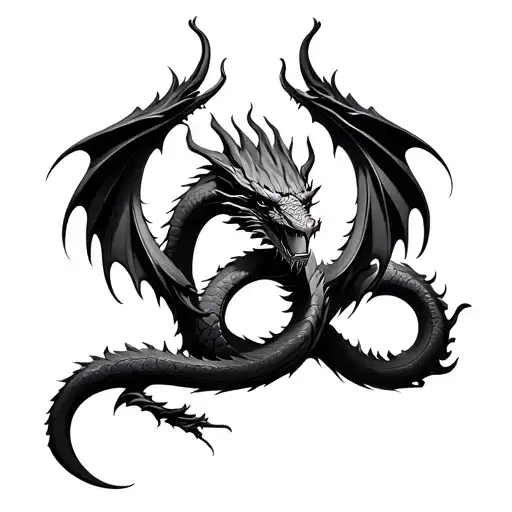 Dragon Creating Infinity Symbol