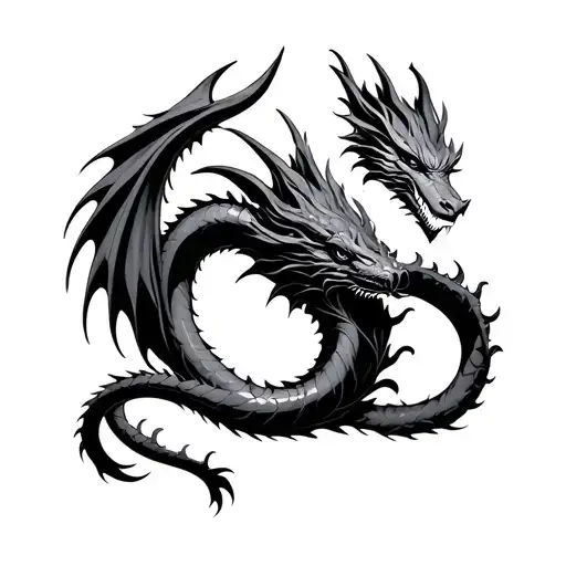 Dragon Creating Infinity Symbol