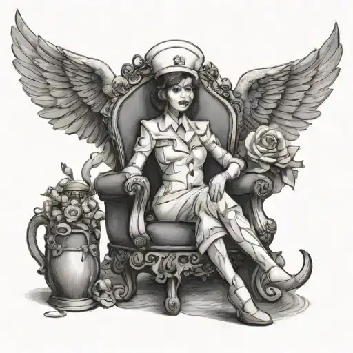 Nurse And Throne