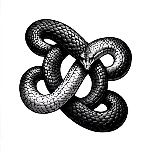 Snake Intertwined Infinity Symbols