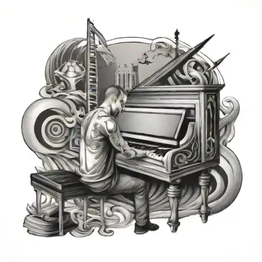 Full Arm With Piano Man Son Theme