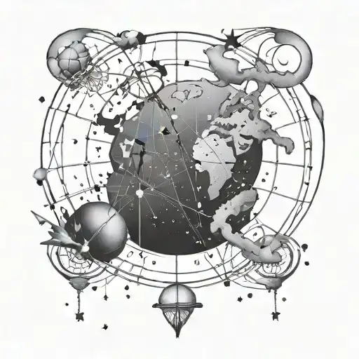 A Celestial Atlas With Constellations Forming Gym Equipment Shapes