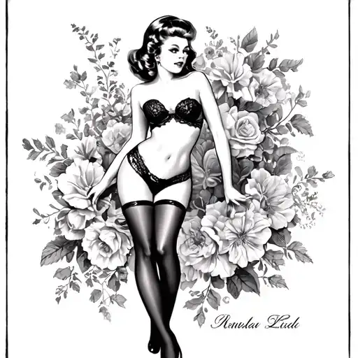 Pinup Girl Pantyhose Old School