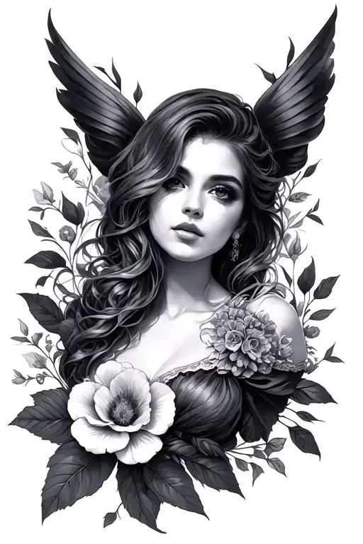 Femininely Sleeve Without Flowers