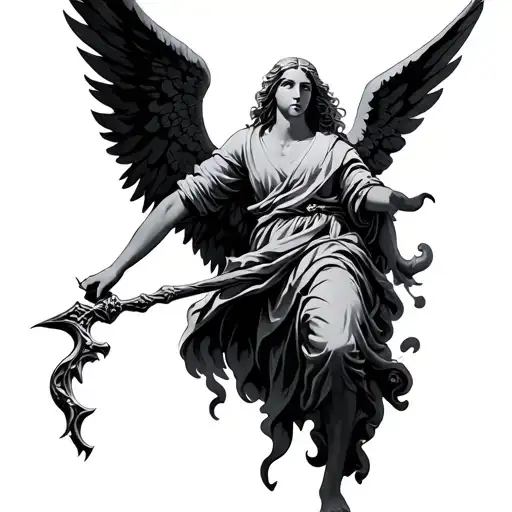 Angel Holding A Staff