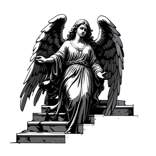 Angel Guarding Stairway Leading