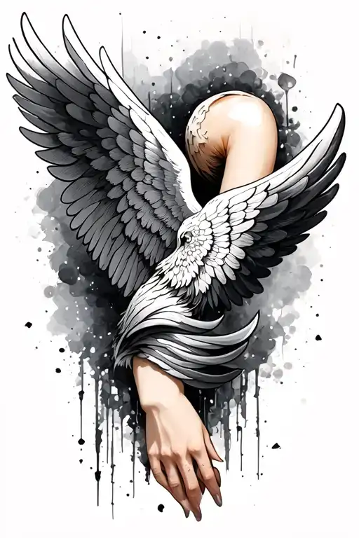 Wings Wrapped On My Forearm