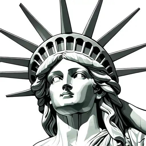Statue Of Liberty With Cleavage And Nipple Rings