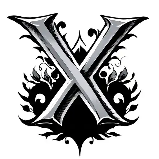 X V And Initials