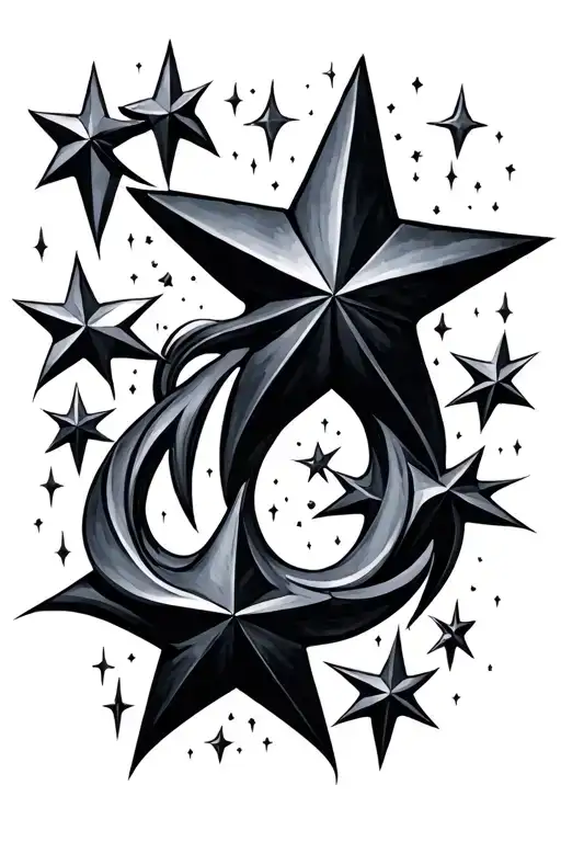 Stars Forming The Shape