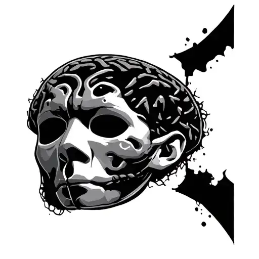 Only Mask Broke With Brain Inside