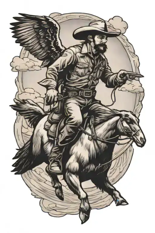 Cowboy Riding Mallard Duck