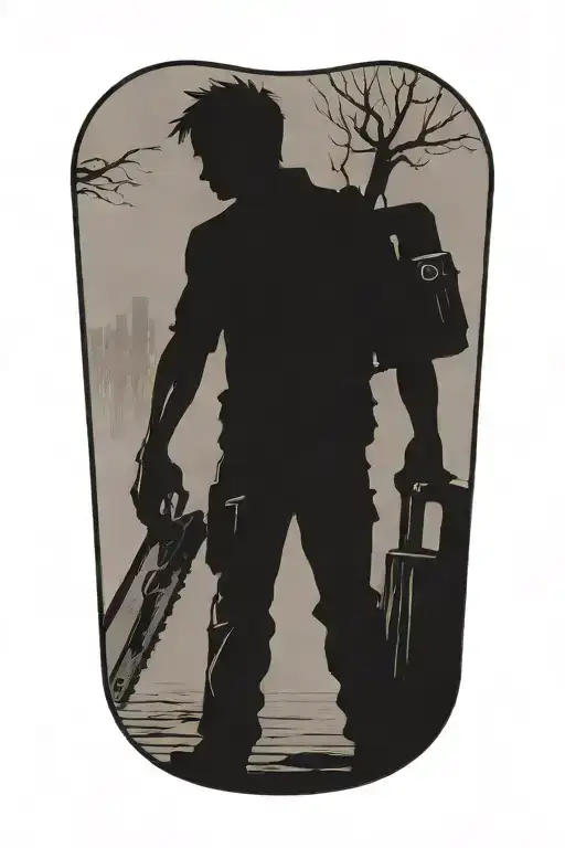 Chainsaw Man Walking Forward