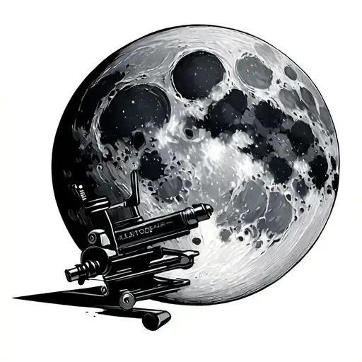 Moon And Tattoo Machine