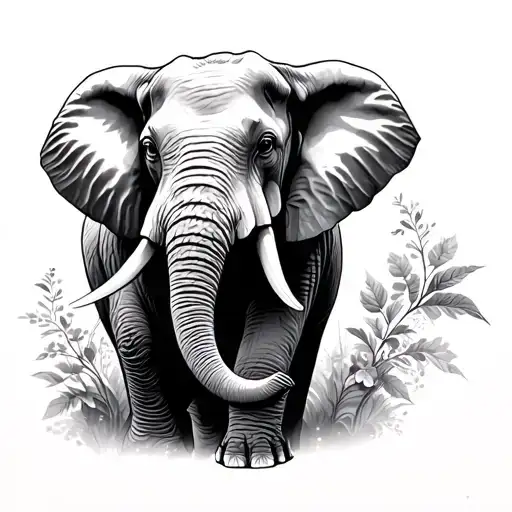 Christina In Cursive With Elephant