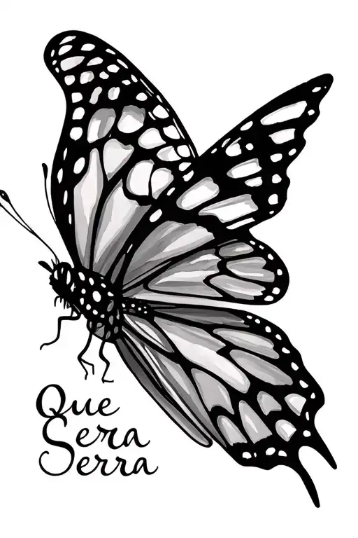 Que Sera Sera And Butterfly Flying